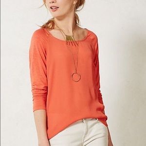 Anthropologie Dolan Brookvale Coral Pocket Tee